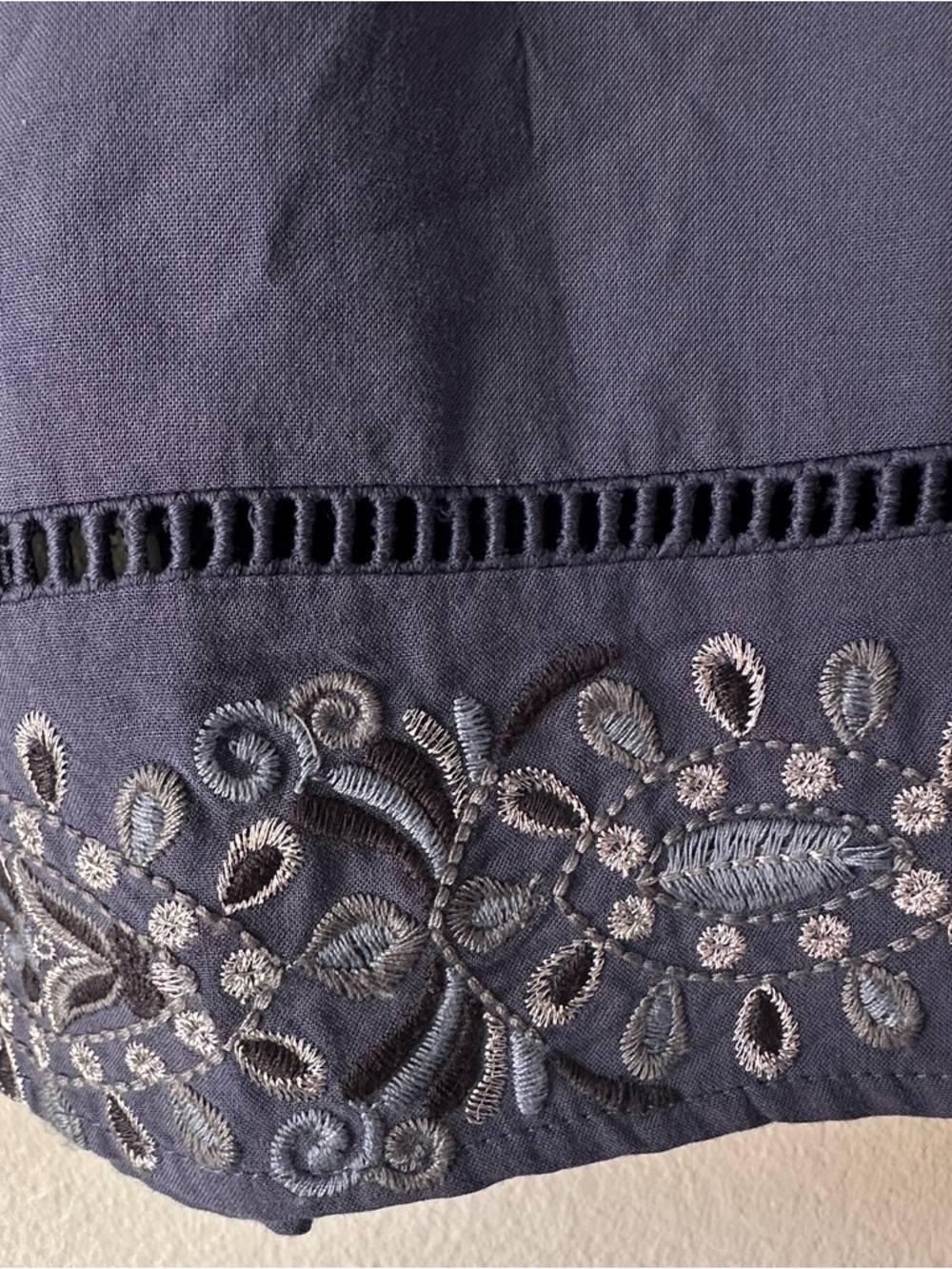 Knox Rose Blue Embroidered Boho Dress Size Medium - Picture 5 of 7